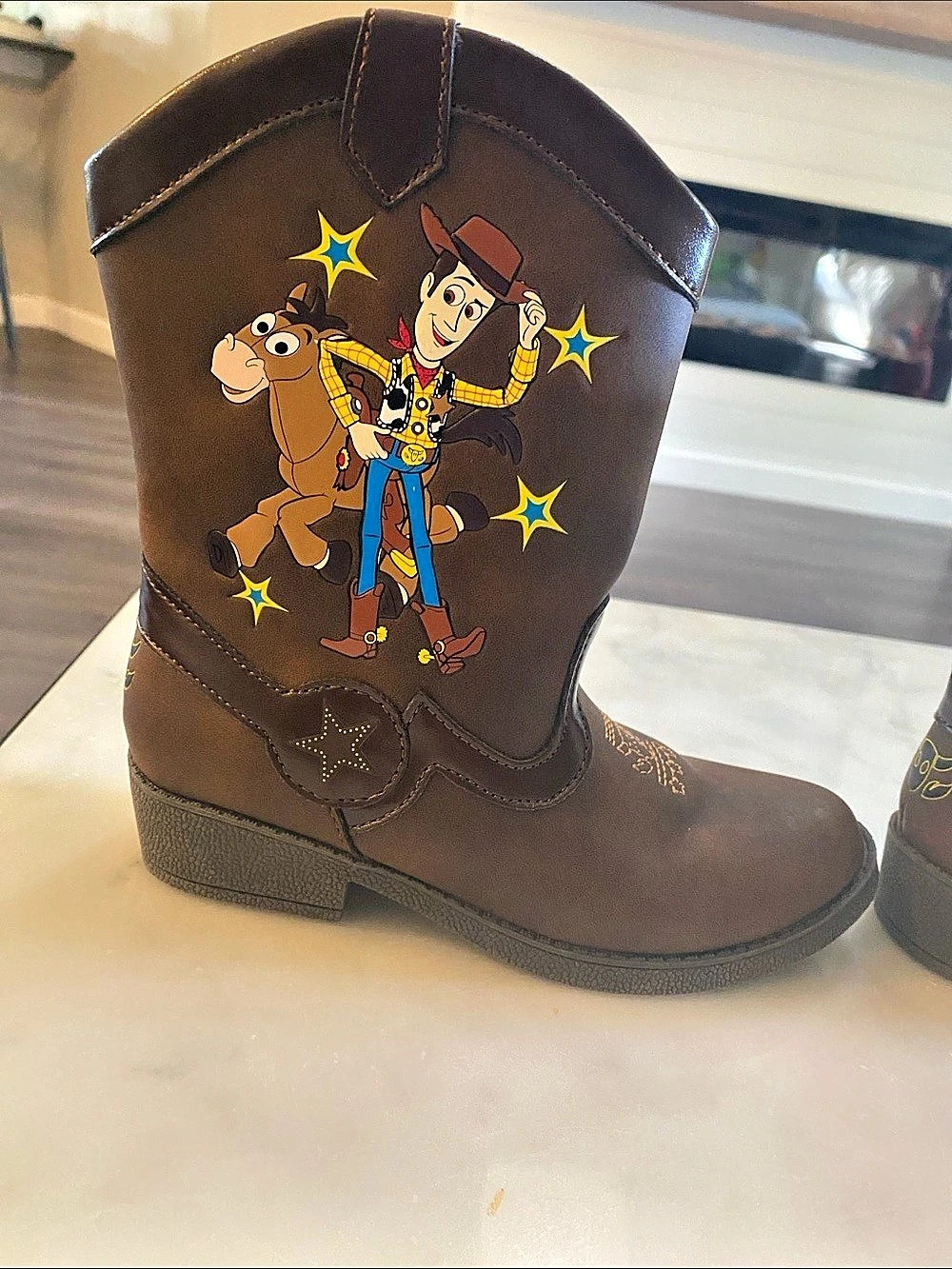 Target Toy Story Kids Brown Boots Size 12 Like New